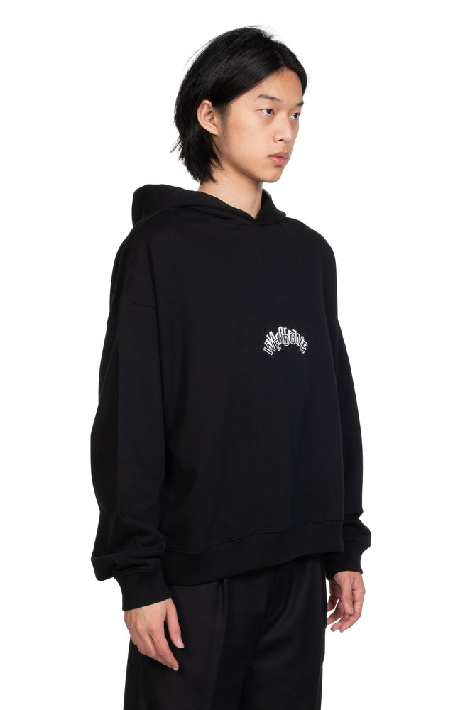 We11done Black Layered Logo Hoodie