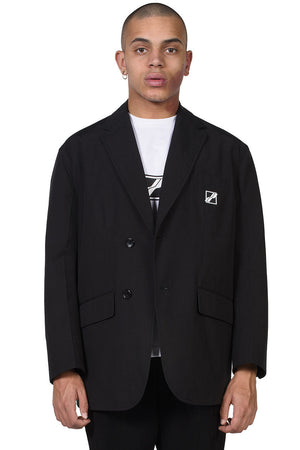 We11done Black Logo Oversized Blazer