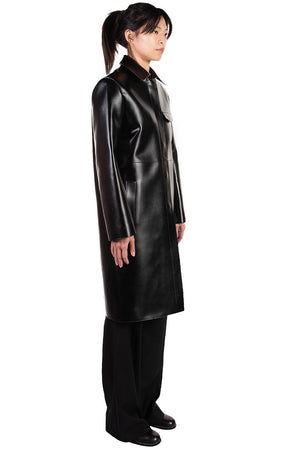 Black Midi Length Coat 
