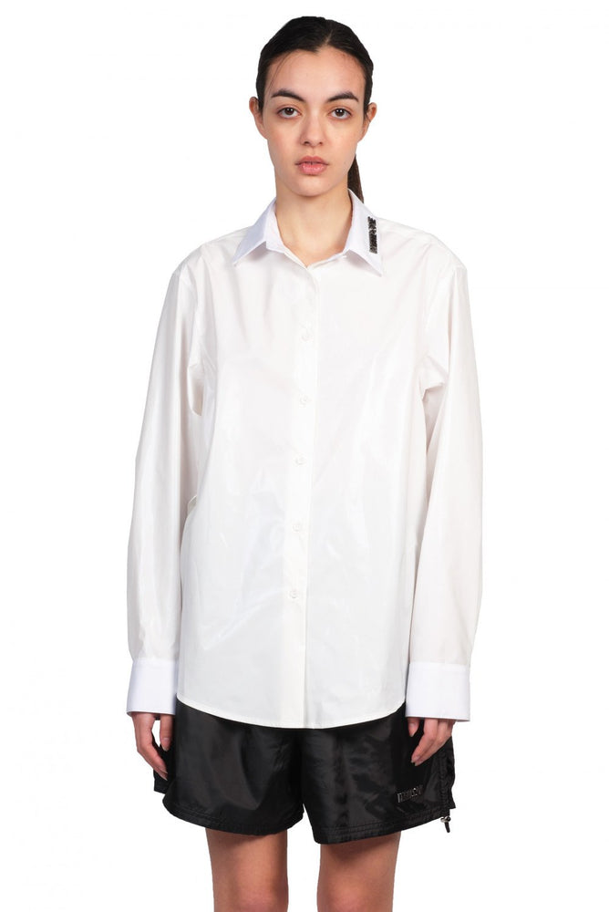 We11Done White Glossy Shirt