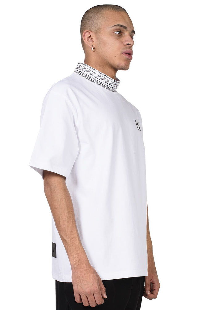 We11done White High Neck Logo T-shirt
