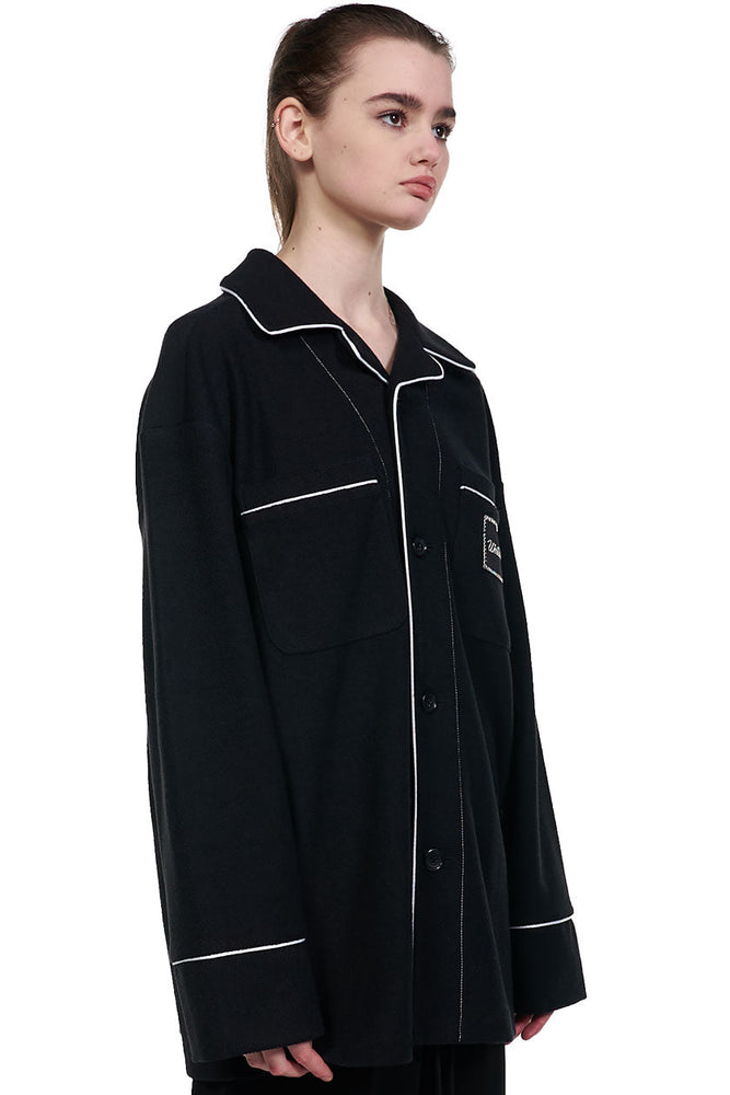 We11Done Black Zurry Pyjama Top