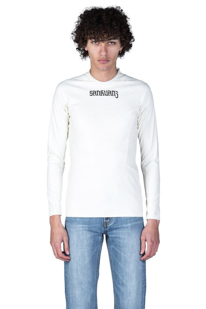 Sankuanz White Logo Biker Shirt