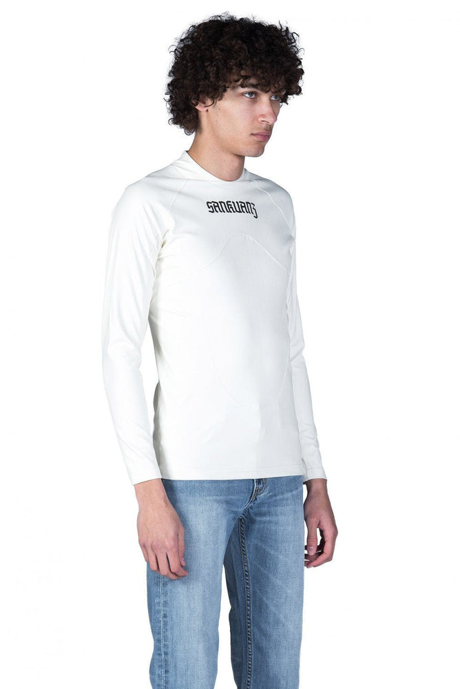 Sankuanz White Logo Biker Shirt