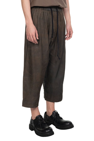 Copper Brown Extra Wide Drawstring Trousers