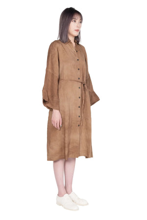 Ziggy Chen Waist Strap Long Shirt Dress