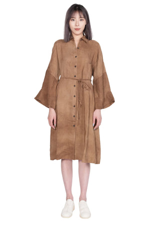 Ziggy Chen Waist Strap Long Shirt Dress