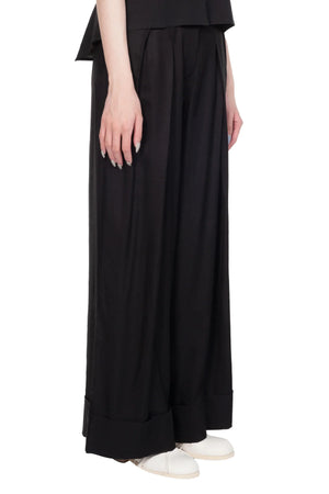 Ziggy Chen Front Pleat Wide Leg Trousers